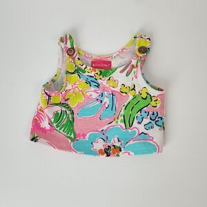 LILLY PULITZER FOR TARGET TROPICAL CROP TOP FOR YOUTH SIZE XS 4/5